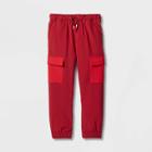 Toddler Boys' Quick Dry Colorblock Cargo Pull-on Pants - Cat & Jack Burgundy