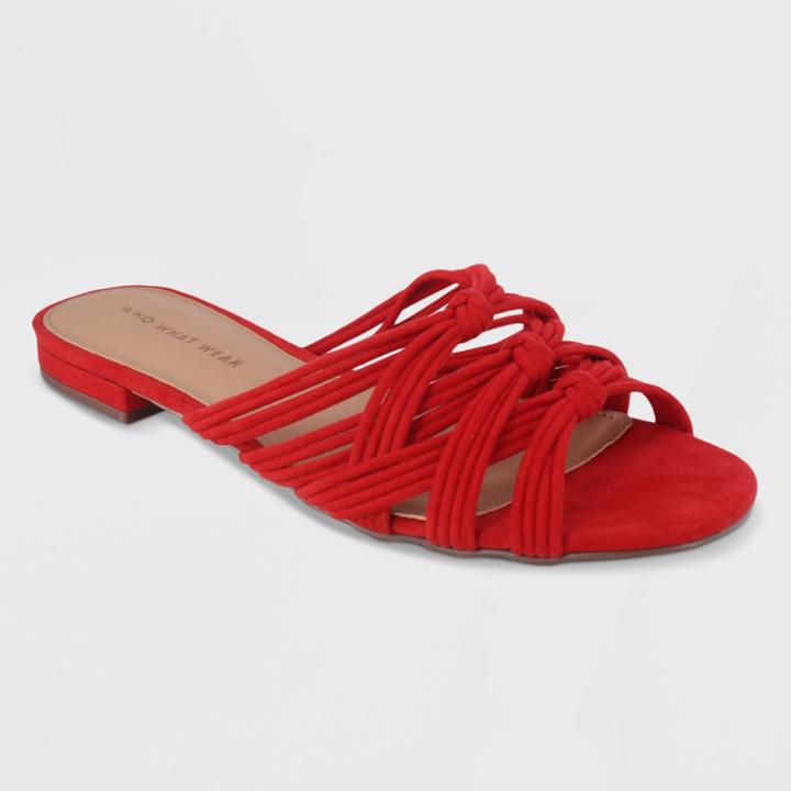 Women's Finley Knotted Slide Sandal - Who What Wear Cherry (red)