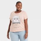 Grayson Threads Women's Plus Size Just Married Short Sleeve Graphic T-shirt - Peach