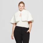 Women's Plus Size Faux Fur Capelette - Estee & Lilly Cream (ivory)
