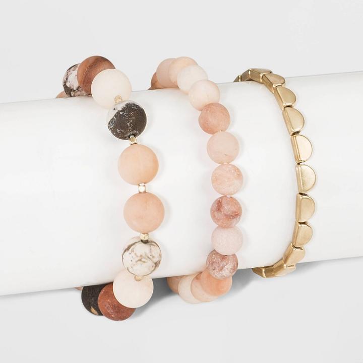 Bead Bracelet - Universal Thread Pink/gold,
