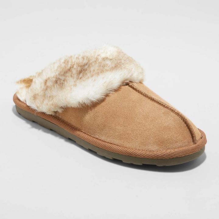 Women's Chandra Genuine Suede Scuff Slippers - Stars Above Dark Chestnut