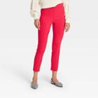 Women's High-rise Ankle Length Pants - Who What Wear Red