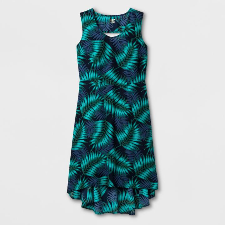 Women's Palm Print Open Back Dress - Genuine Kids From Oshkosh - Night