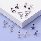 Girls' 6pk Moon And Star Earring Set - More Than Magic , Gold/grey