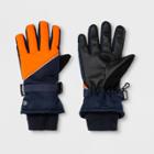 Boys' Ski Glovess - C9 Champion Orange/navy 8-16, Orange Blue