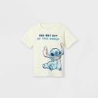 Toddler Boys' Disney Lilo & Stitch Short Sleeve Graphic T-shirt - Off-white 2t - Disney