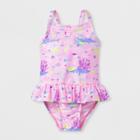 Toddler Girls' Coral One Piece Swimsuit - Cat & Jack Pink