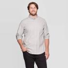 Men's Big & Tall Standard Fit Long Sleeve Northrop Poplin Button-down Shirt - Goodfellow & Co Heather Gray 5xb, Men's, Grey Gray
