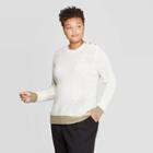 Women's Plus Size Crewneck Pullover Sweater - Who What Wear White 1x, Women's,