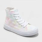 Girls' Cora Tie-dye Zipper Lace-up Apparel Sneakers - Cat & Jack 13, Multicolored/tie-dye