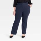 Women's Plus Size Ponte Pants - Ava & Viv Navy