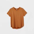 Women's Short Sleeve Sandwash T-shirt - A New Day Rust Xs, Women's, Red