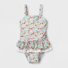 Toddler Girls' Lace Tutu One Piece Swimsuit - Cat & Jack 5t, Girl's, White