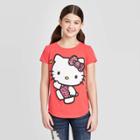 Sanrio Petitegirls' Short Sleeve Hello Kitty Leopard T-shirt - Red