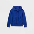 Men's Adaptive Ultra Soft Fleece Hoodie - Goodfellow & Co Dark Blue