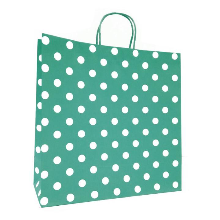 Spritz Large Polkadots Gift Bag Green -