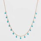 Target Delicate Necklace - A New Day Turquoise/gold