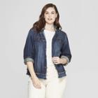 Women's Plus Size Freeborn Denim Jacket - Universal Thread