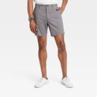 Men's 7 Slim Fit Flat Front Shorts - Goodfellow & Co Thundering Gray