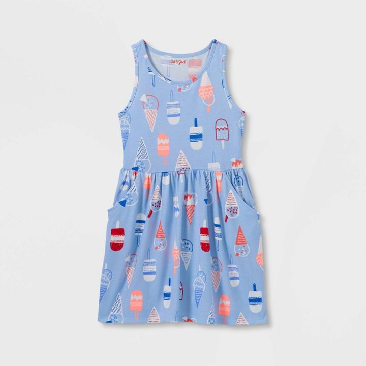 Girls' Printed Sleeveless Knit Dress - Cat & Jack