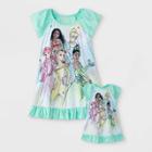 Disney Princess Toddler Girls' 2pc Disney Prince 'doll & Me' Nightgown - Green
