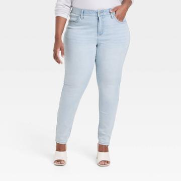 Women's Mid-rise Skinny Jeans - Ava & Viv Blue Denim