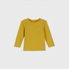 Toddler Boys' Long Sleeve Ministriped Lemon Peel T-shirt - Cat & Jack Yellow