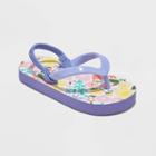 Toddler Girls' Adrian Flip Flop Sandals - Cat & Jack Lilac S (5-6), Toddler Unisex, Purple