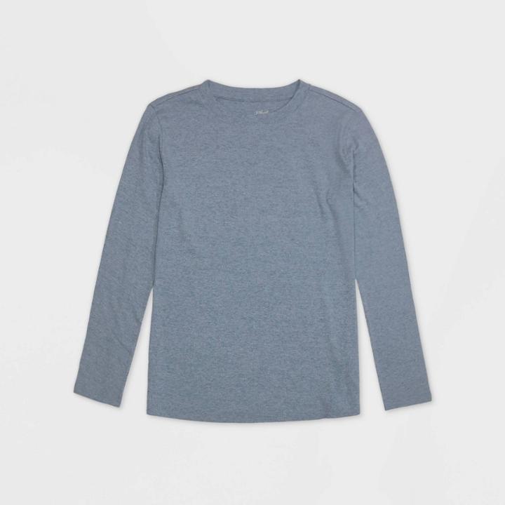 Women's Plus Size Long Sleeve T-shirt - Universal Thread Blue 1x, Women's,