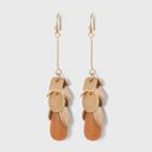 Semi-precious Red Aventurine Stone And Worn Gold Shapes Drop Earrings - Universal Thread Red