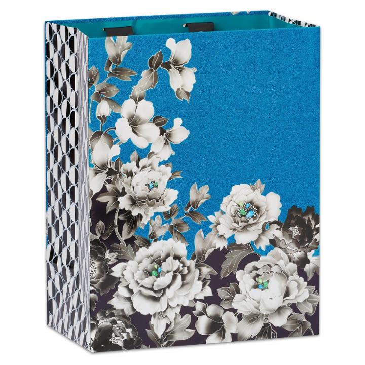 Papyrus Floral Noir Large Gift Bag,