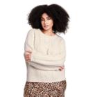 Women's Plus Size Crewneck Pullover Sweater - Nili Lotan X Target Cream