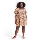 Plus Size Floral Puff Sleeve Smocked Bodice Dress - Rixo For Target