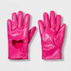 Girls' Faux Leather Gloves - Cat & Jack Pink