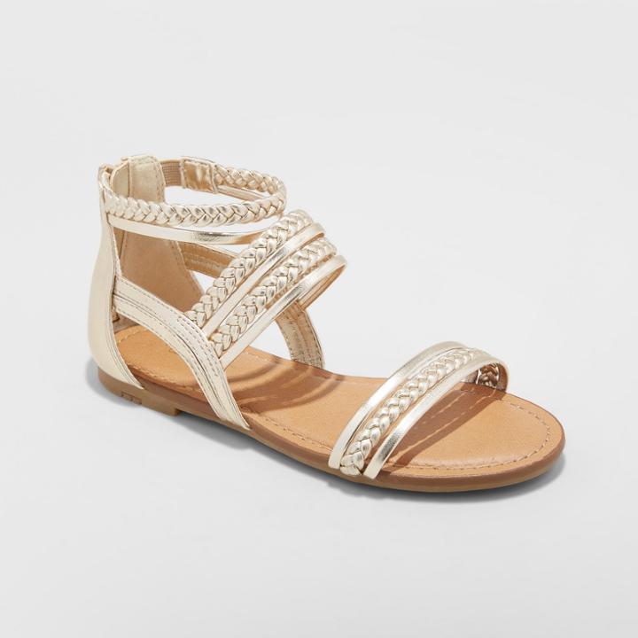 Girls' Naudia Gladiator Sandals - Cat & Jack Gold