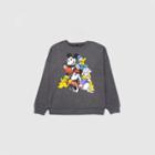 Women's Disney Mickey And Friends Sweatshirt (juniors') - Charcoal Xs, Women's, Gray