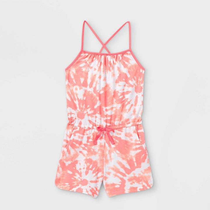 Girls' Printed Knit Sleeveless Romper - Cat & Jack