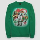 Fifth Sun Men's Ugly Holiday Animals Pullover Sweater - Kelly Green
