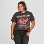 Women's Pontiac Plus Size Short Sleeve Transam Cropped Graphic T-shirt (juniors') Black