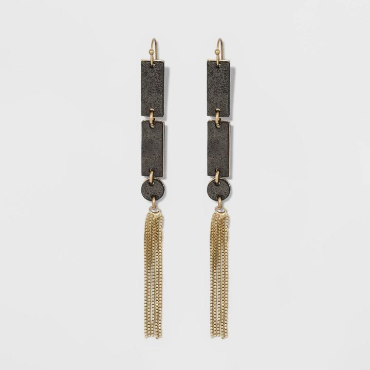 Dangle Earrings - Universal Thread Gray/gold,