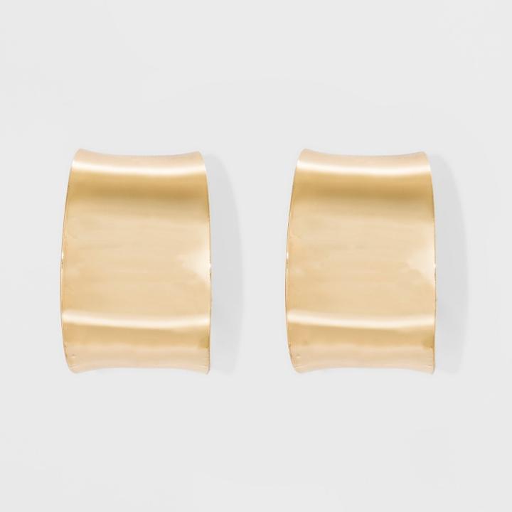 Flat Open Ended Hoop Earrings - Wild Fable Gold