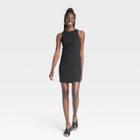 Women's Sleeveless Rib Racer Dress - A New Day Black