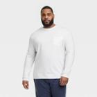 Men's Big & Tall Standard Fit Long Sleeve T-shirt - Goodfellow & Co White