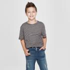 Boys' Stripe Short Sleeve T-shirt - Art Class Black