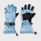Girls' Premium Ski Gloves - C9 Champion Light Blue 8-16, Blue Green Purple