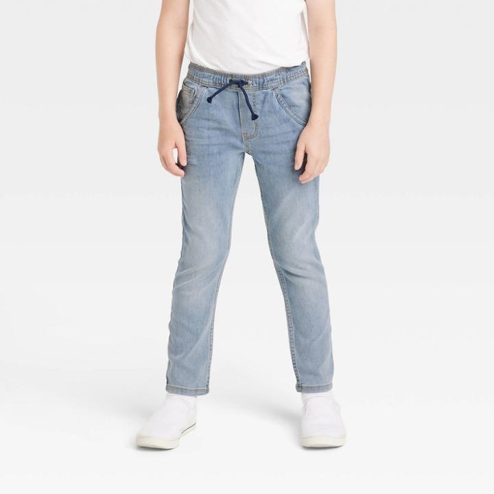 Boys' Super Stretch Pull-on Jogger Pants - Cat & Jack Light Wash