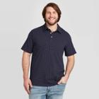 Men's Tall Arrow Print Standard Fit Short Sleeve Polo Jersey Shirt - Goodfellow & Co Navy Mt,