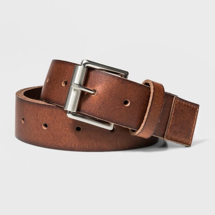 Men's Roller Perf Belt - Goodfellow & Co Tan