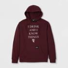Men's Game Of Thrones Hooded Fleece Graphic T-shirt - Burgundy